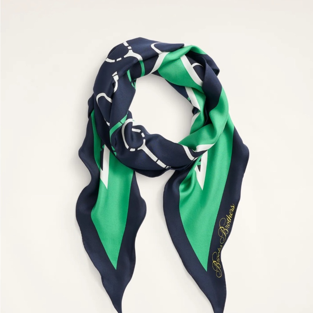 Brooks Brothers NWT Silk Twill Tennis Scarf